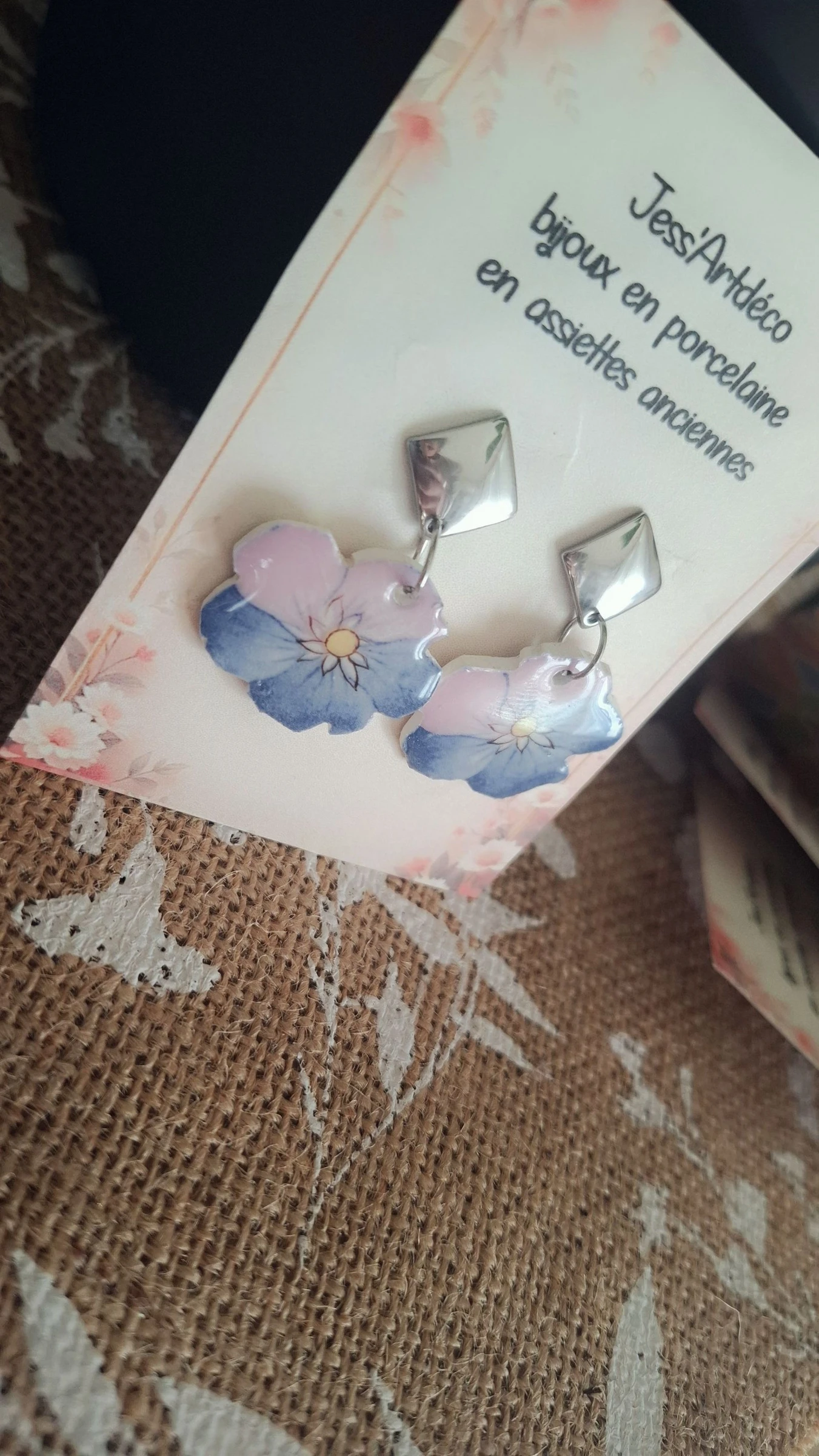 Brincos pendentes de porcelana – photo 3
